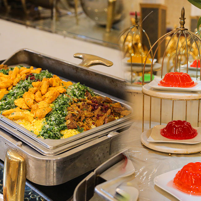 قصر شباهنگ تالاری مدرن با دیزاین لاکچری و منوی حرفه‌ای غذا