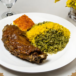 باقالی‌پلو با گوشت گردن